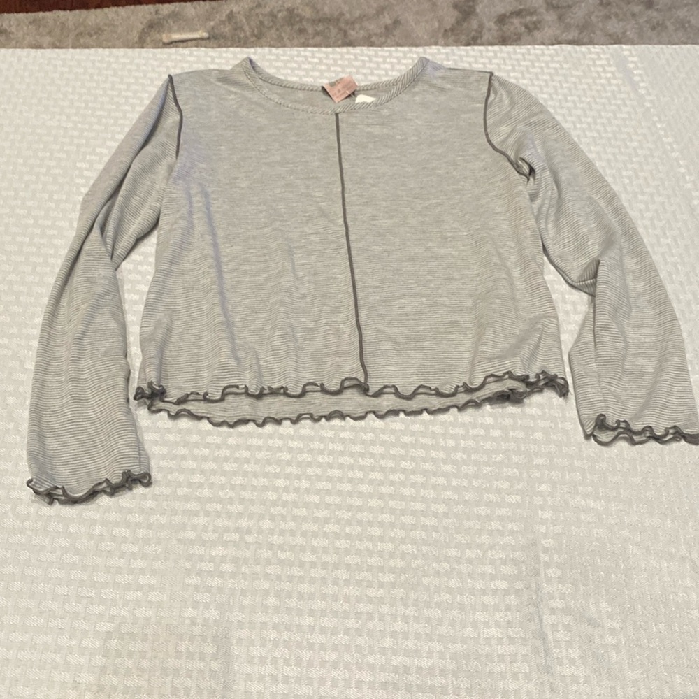 For all seasons by paper crane girls long sleeve shirt, XL, gray